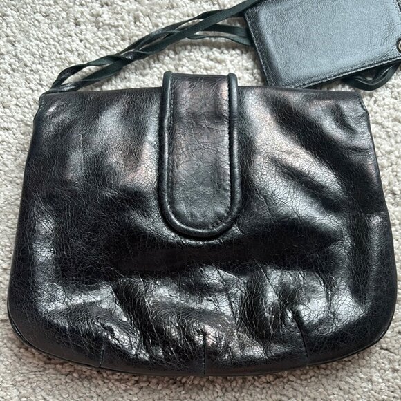 BALENCIAGA Leather Pouch Moto Flap Clutch Bag Small - Picture 4 of 15